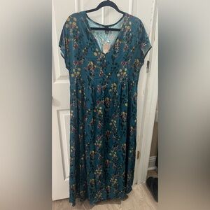 Floral Teal Dress